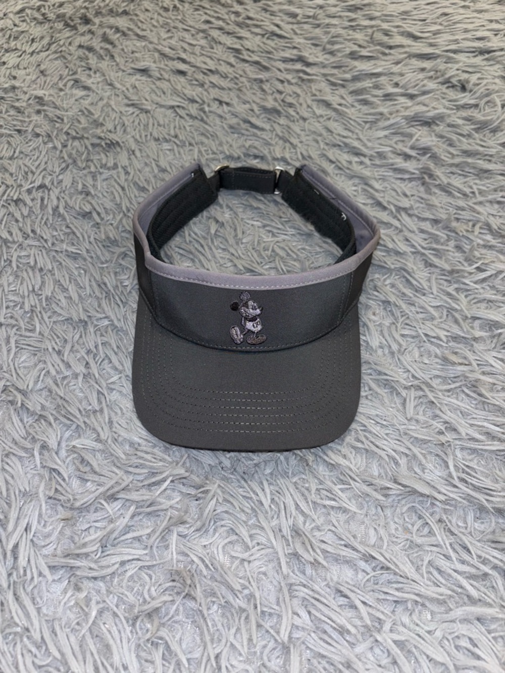 Disney Visor Hat Cap Strapback One Size Grey Adjustable Mickey Mouse 2025 Tennis